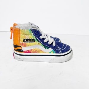Vans Shoes Toddler Boys Sk8-Hi Zip Vans In Crayola Mashup Melt Size 4.5 Toddler